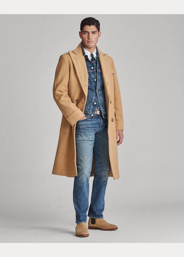 Ralph lauren camel cheap hair coat mens